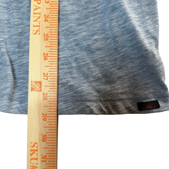 Faherty Shirt Mens Xl Blue 3-Button Henley Casual Short Sleeve Heather tshirt - Picture 5 of 7